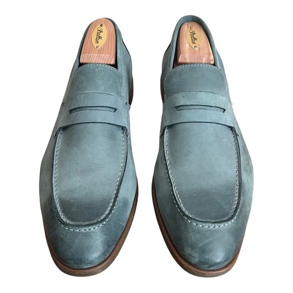 Sandro Moscoloni Fred Leather Penny Slip On Loafers Men Size 10.5 D - Picture 3 of 10